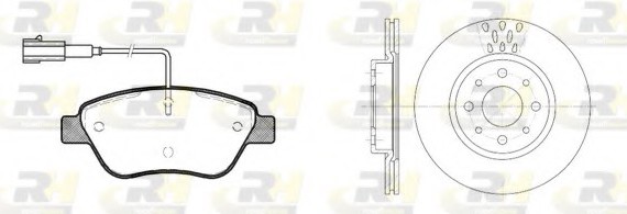 885800 ROADHOUSE Гальмівний комплект (Диски RH 6189.10 + Колодки RH 2858.01) ROADHOUSE