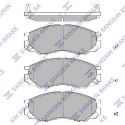 SP2011 Hi-Q (SANGSIN BRAKE) Колодка торм. MITSUBISHI L200,L300,L400,SPACE GEAR 2.0I-2.5TD 94- передн. (пр-во SANGSIN)