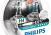 12342XVS2 PHILIPS (Япония) Набор ламп: 12 [В] (к-кт 2шт) H4 X-TReme Vision 60W цоколь P43T-38 + 130% света Philips (фото 2)