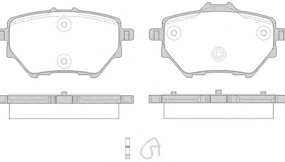 Колодка торм. CITROEN C4 1.6 2.0 2013-,PEUGEOT 308 II 1.2-2.0 2013- задн. (пр-во REMSA) 1562.00