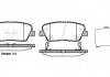 Колодка гальм. HYUNDAI SANTA FE 2.0-2.4 09-, KIA SORENTO 2.0-2.4 09- задн. (пр-во REMSA) 1274.02