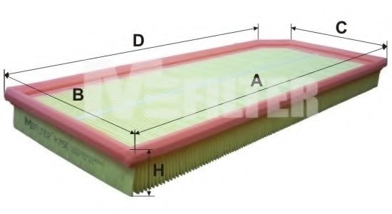 K750 MFILTER Фільтр повітряний AUDI A3; SEAT Altea, Leon II; SKODA Octavia II; VW (пр-во M-filter)