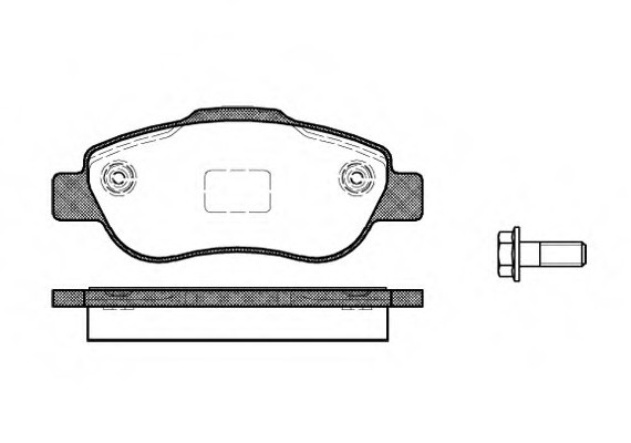 1100.00 Remsa Колодка гальм. FIAT PANDA 1.2 4X4 10.04-, 1.3 D MULTIJET 09.03 - передн. (пр-во REMSA)