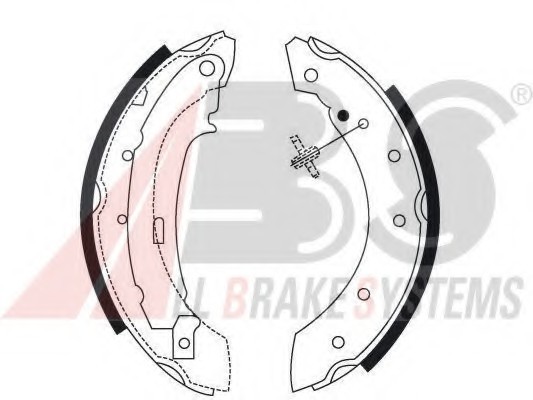 8895 ABS Колодка гальм. барабан. CITROEN/PEUGEOT/RENAULT SAXO/106/206/LAGUNA задн. (пр-во ABS)