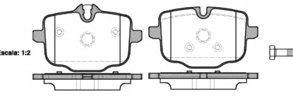 1433.00 Remsa Колодка торм. BMW 5 (F10,F11) 11-,6 (F12) 640I,650I CABRIO 11- задн. (пр-во REMSA)