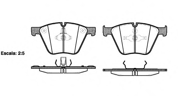 Колодка торм. BMW 7(F01,F02) 08-,(F04)4.4 V8 09-,5 550I 09- передн. (пр-во REMSA) 1419.00