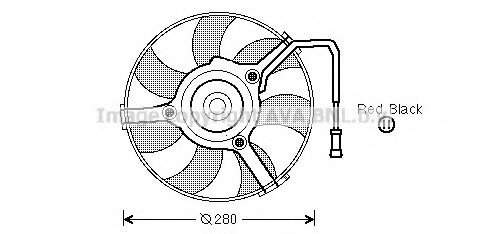 AI 7504 AVA COOLING Вентилятор радиатора VW (пр-во AVA)