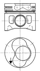 94428700 KOLBENSCHMIDT Поршень VAG 79.51 1Z/AFN/AGR/AHF/ALH/ASV/AVG/AHH/AHU/ALE/AEY (3-4CYL) (пр-во KS)