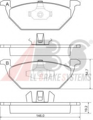 37008 ABS Колодка гальм. AUDI/SEAT/SKODA/VW A3/TOLEDO/OCTAVIA/GOLF/BORA передн. (пр-во ABS)