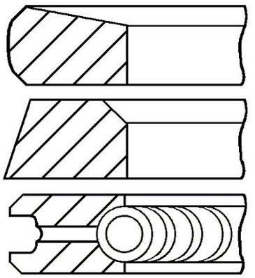 08-113507-00 GOETZE Кольца поршневые FORD TRANSIT 90.4 (2.5/2/3) 2.4TDI D24H/N/P 99- (пр-во GOETZE)