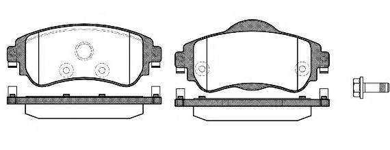 1464.08 Remsa Колодка торм. CITROEN C4 1.4,1.6 HDI 09-,DS4 1.6HDI 2010- передн. (пр-во REMSA)