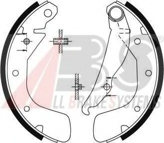 8885 ABS Колодка торм. барабан. DAEWOO LANOS/OPEL ARANOS/ESPERO/ASTRA задн. (пр-во ABS)