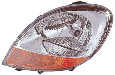 551-1145R-LDEMY DEPO (Тайвань) Фара права H4 з жовтим поворот., хром.рамка, авто. регул., 5/03- [DEPO] DEPO