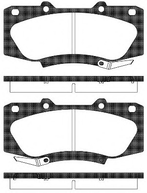 1468.04 Remsa Колодка гальм. TOYOTA HILUX III 2.5D-4D, 3.0D-4D 4WD 05 - передн. (пр-во REMSA)