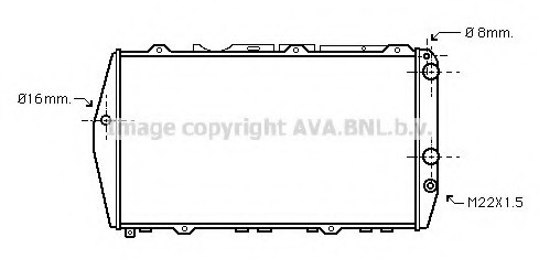 AI 2019 AVA COOLING AUDI 100/200 10/82-11/90 Радиатор 2.1, 2.2, 2.0D [OE. 443.121.253 A / B] AVA