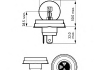 12620B1 PHILIPS (Япония) Лампа розжарювання R2 12V 45/40W P45t-41 STANDARD 1шт blister (пр-во Philips) (фото 2)