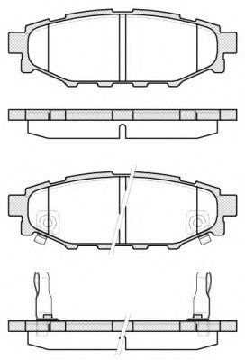 1136.12 Remsa Колодка торм. SUBARU LEGACY 2.0 2.5 03-, OUTBACK 2.5 03- задн. (пр-во REMSA)