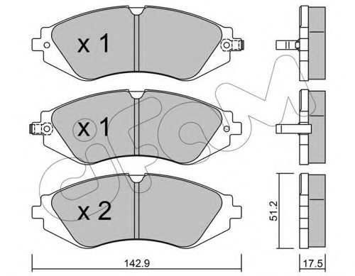 822-294-0 CIFAM Колодка торм. DAEWOO LANOS 1.6 16V, CHEVROLET LACETTI, передн. (пр-во Cifam)