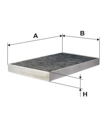 WP6865 WIX-FILTRON Фільтр салону AUDI A6, VW PASSAT WP6865/K1032A вугільний (пр-во WIX-Filtron)
