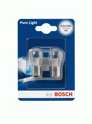 1 987 301 016 BOSCH Лампа накаливания P21/5W 12V 21/5W PURE LIGHT (blister 2 шт) (пр-во Bosch)