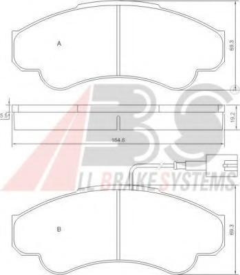 37332 ABS Колодка торм. CITROEN/FIAT/PEUGEOT JUMPER/DUCATO/BOXER передн. (пр-во ABS)