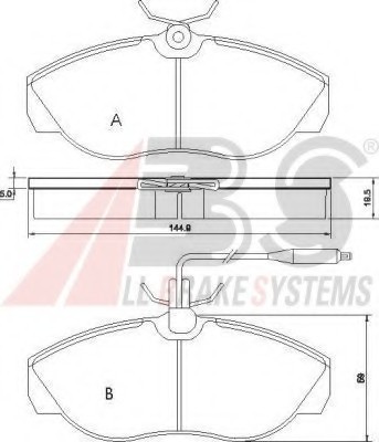 36883 ABS Колодка гальм. CITROEN/FIAT/PEUGEOT JUMPER/DUCATO/BOXER передн. (пр-во ABS)