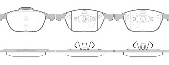 1082.00 Remsa Колодка торм. FORD FOCUS, MAZDA 3,5, VOLVO C70, S40, передн. (пр-во REMSA)