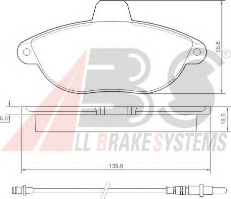 36911 ABS Колодка гальм. CITROEN/FIAT/PEUGEOT JUMPY/SCUDO/EXPERT передн. (пр-во ABS)