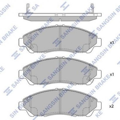 SP1452 Hi-Q (SANGSIN BRAKE) Колодка гальм. ACURA MDX 07-11 HONDA PILOT 09-11 передн. (пр-во SANGSIN)