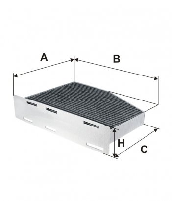 WP9147 WIX-FILTRON Фильтр салона AUDI, VW, SKODA WP9147/K1111A угольный (пр-во WIX-Filtron)