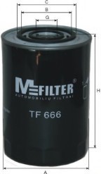 TF666 MFILTER Фильтр масляный CITROEN Jumper, FIAT Ducato,IVECO Daily (пр-во M-filter)