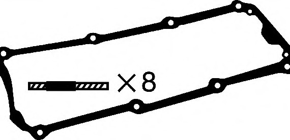 026136P CORTECO (Германия) Прокладка крышки клапанной VAG 1.6/1.8 RUBBER + ШПИЛЬКИ (пр-во Corteco)