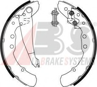 8921 ABS Колодка торм. барабан. AUDI/SEAT/VW 80/100/CADDY/GOLF задн. (пр-во ABS)