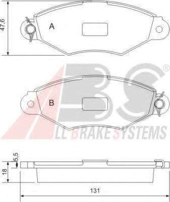 37040 ABS Колодка торм. CITROEN/PEUG/RENAULT XSARA/306/KANGOO передн. (пр-во ABS)