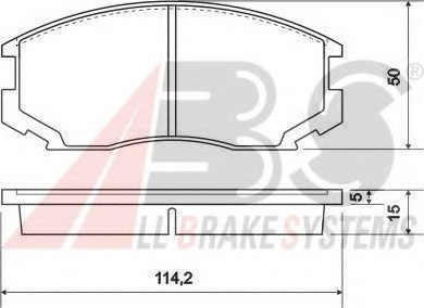 36865 ABS Колодка торм. DAIHATSU/MITSUBISHI TERIOS/COLT/LANCE передн. (пр-во ABS)