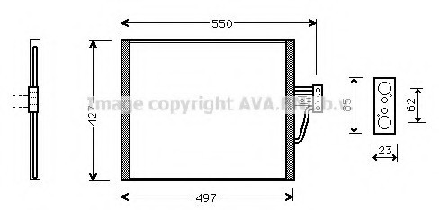 BW 5213 AVA COOLING Радиатор кондиционера 520i, 523i, 525TDS, 528i [OE. 6453. 8378438] AVA