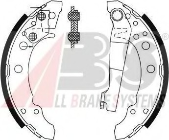 Колодка гальм. барабан. AUDI/SEAT/VW 50/80/AROSA/GOLF задн. (пр-во ABS) 8772
