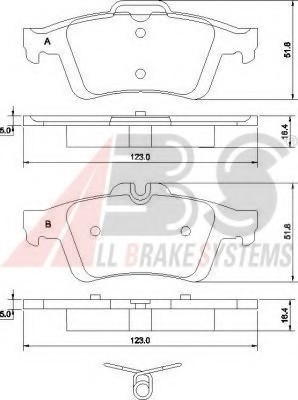 37477 ABS Колодка торм. CITROEN/FORD/OPEL C5/FOCUS/CMAX/VECTRA задн. (пр-во ABS)