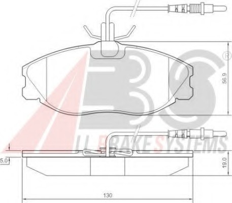 36977 ABS Колодка гальм. CITROEN/PEUGEOT XSARA/ZX/306/406/607 передн. (пр-во ABS)