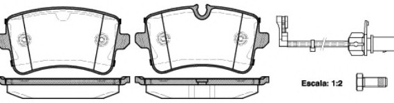 1343.10 Remsa Колодка торм. AUDI A6 2.0-3.0 2011-,A8 2.0-6.3 09- задн. (пр-во REMSA)