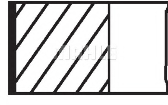 014 22 N2 MAHLE Кольца поршневые FORD 91,80 2,0 OHC -93 1,6 x 2,0 x 4,0 (пр-во Mahle)