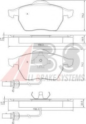 37239 ABS Колодка торм. FORD/SEAT/VW GALAXY/ALHAMBRA/SHARAN передн. (пр-во ABS)