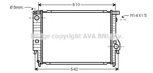 BW 2047 AVA COOLING Радиатор 320i/iC, 325, 324D/TD +AC, 5/87- [OE. 1709456 / 2241912] AVA