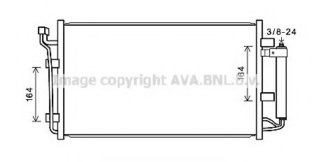 DN 5387D AVA COOLING Радиатор кондиционера Nissan Leaf (11-) (DN5387D) AVA
