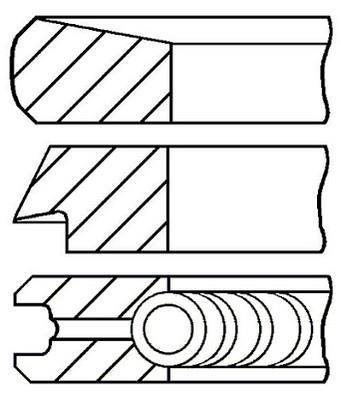 08-112700-00 GOETZE Кольца поршневые FORD 4 Cyl. 86,00 2,5 x 2,0 x 3,0 mm (пр-во GOETZE)