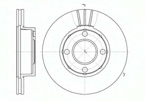 6177.10 Remsa Диск тормозной AUDI 80 (8C, B4) (09/91-12/94) передн. (пр-во REMSA)