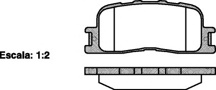 0854.00 Remsa Колодка торм. TOYOTA CAMRY (_V20), CAMRY (_V30) задн. (пр-во REMSA)