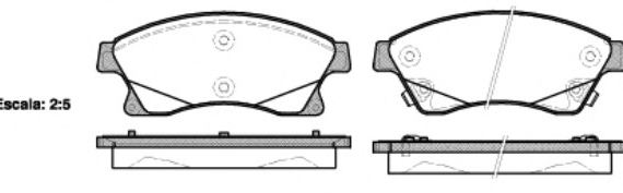 1431.12 Remsa Колодка гальм. CHEVROLET AVEO (T300) (03/11-) передн. (пр-во REMSA)