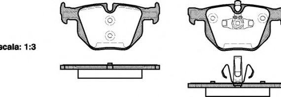 Комплект гальмівних колодок з 4 шт. дисків 0381.70