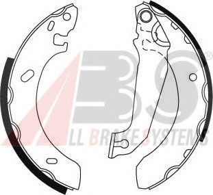 8919 ABS Колодка торм. барабан. FORD COURIER/ESCORT/ORION задн. (пр-во ABS)
